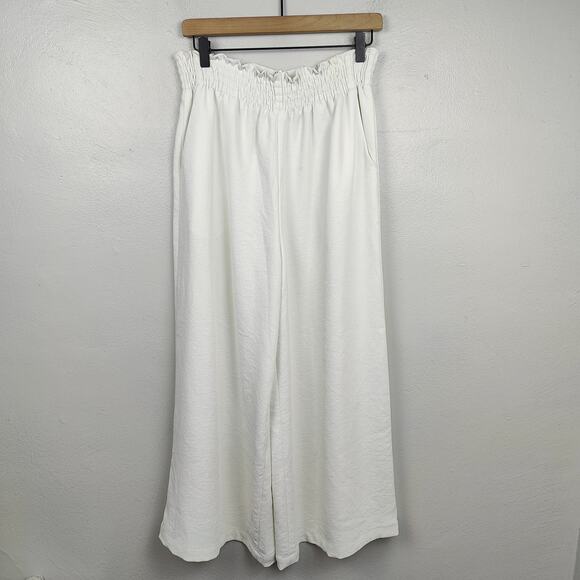 Rachel Comey Monterey Pants Womens 2 White Pull On Wide Leg Crepe Relaxed Preppy - Picture 1 of 12